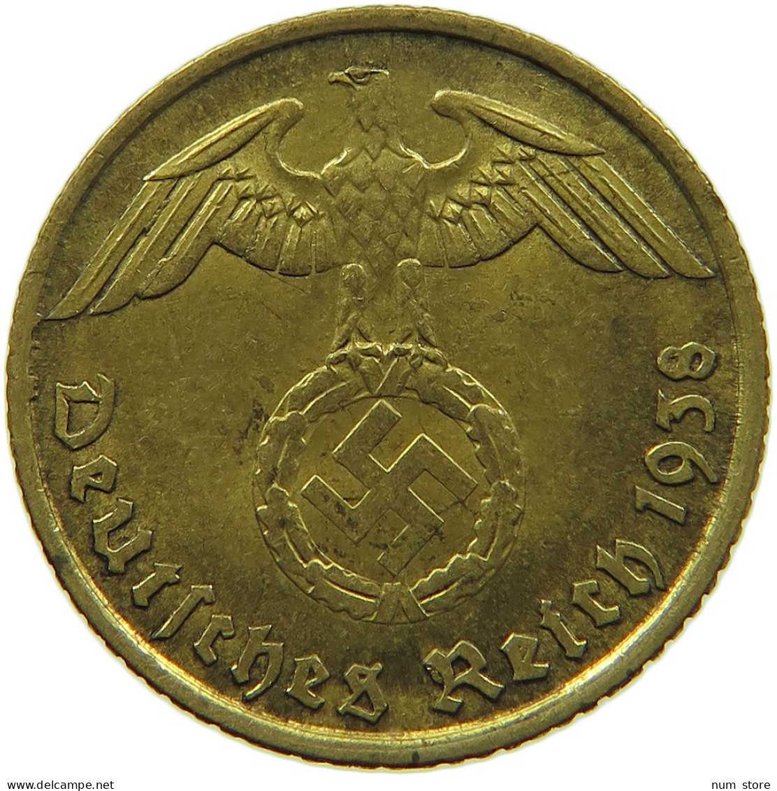 GERMANY 5 REICHSPFENNIG 1938 A #s091 0797 - 5 Reichspfennig