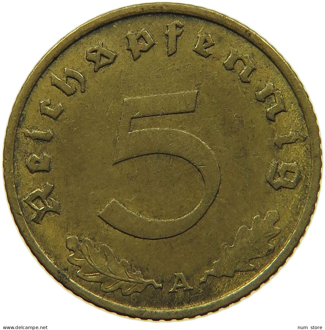 GERMANY 5 REICHSPFENNIG 1938 A #s091 0785 - 5 Reichspfennig