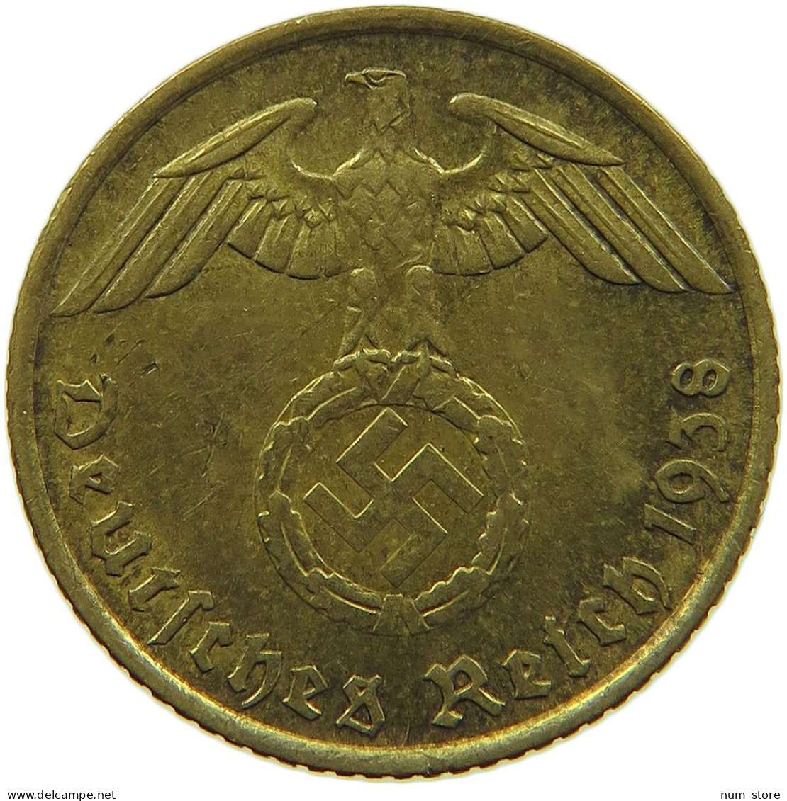 GERMANY 5 REICHSPFENNIG 1938 A #s091 0741 - 5 Reichspfennig