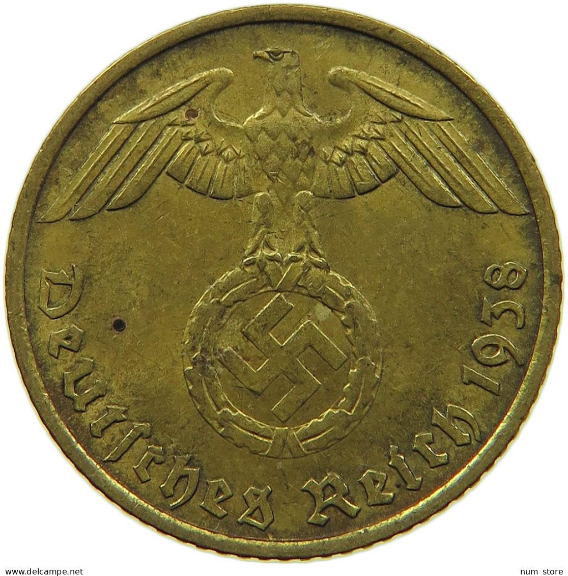 GERMANY 5 REICHSPFENNIG 1938 A #s091 0749 - 5 Reichspfennig