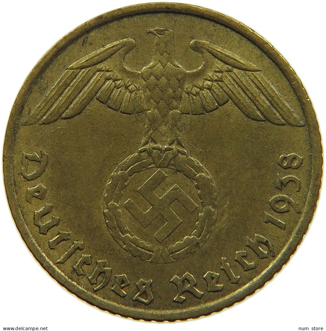 GERMANY 5 REICHSPFENNIG 1938 A #s091 0731 - 5 Reichspfennig