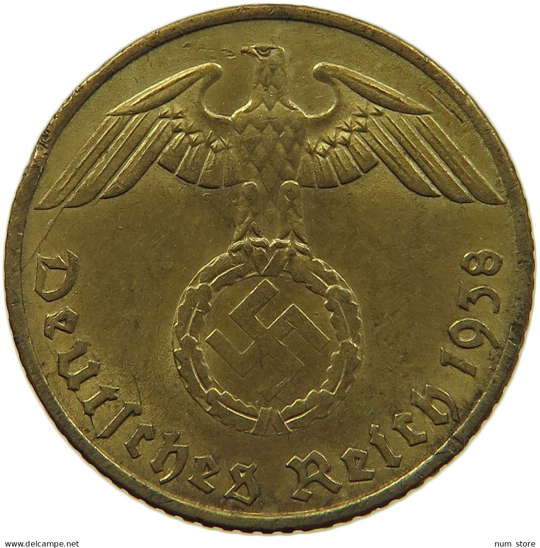 GERMANY 5 REICHSPFENNIG 1938 A #s091 0693 - 5 Reichspfennig