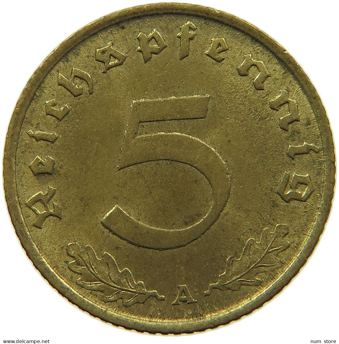 GERMANY 5 REICHSPFENNIG 1938 A #s091 0681 - 5 Reichspfennig