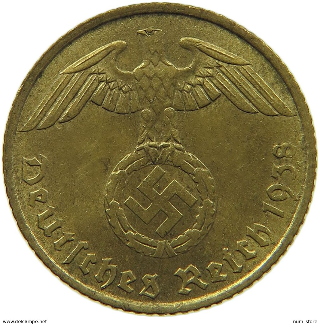 GERMANY 5 REICHSPFENNIG 1938 A #s091 0681 - 5 Reichspfennig