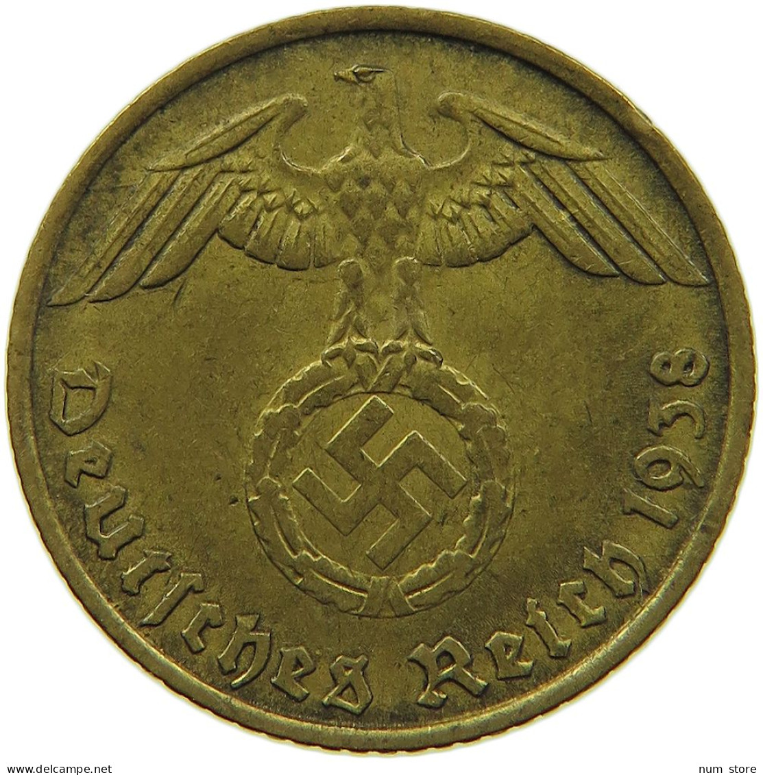 GERMANY 5 REICHSPFENNIG 1938 A #s091 0669 - 5 Reichspfennig