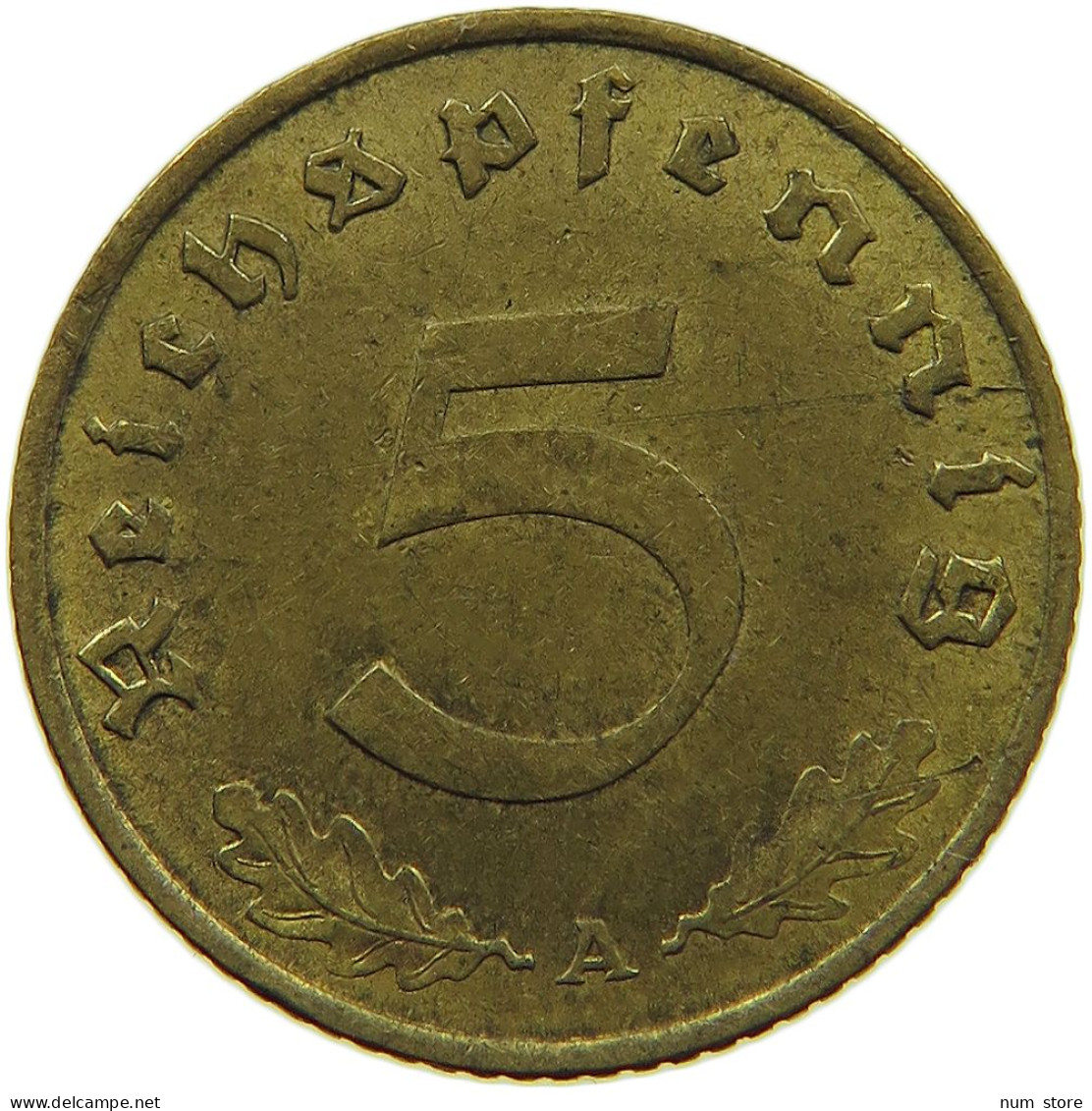 GERMANY 5 REICHSPFENNIG 1938 A #s091 0661 - 5 Reichspfennig