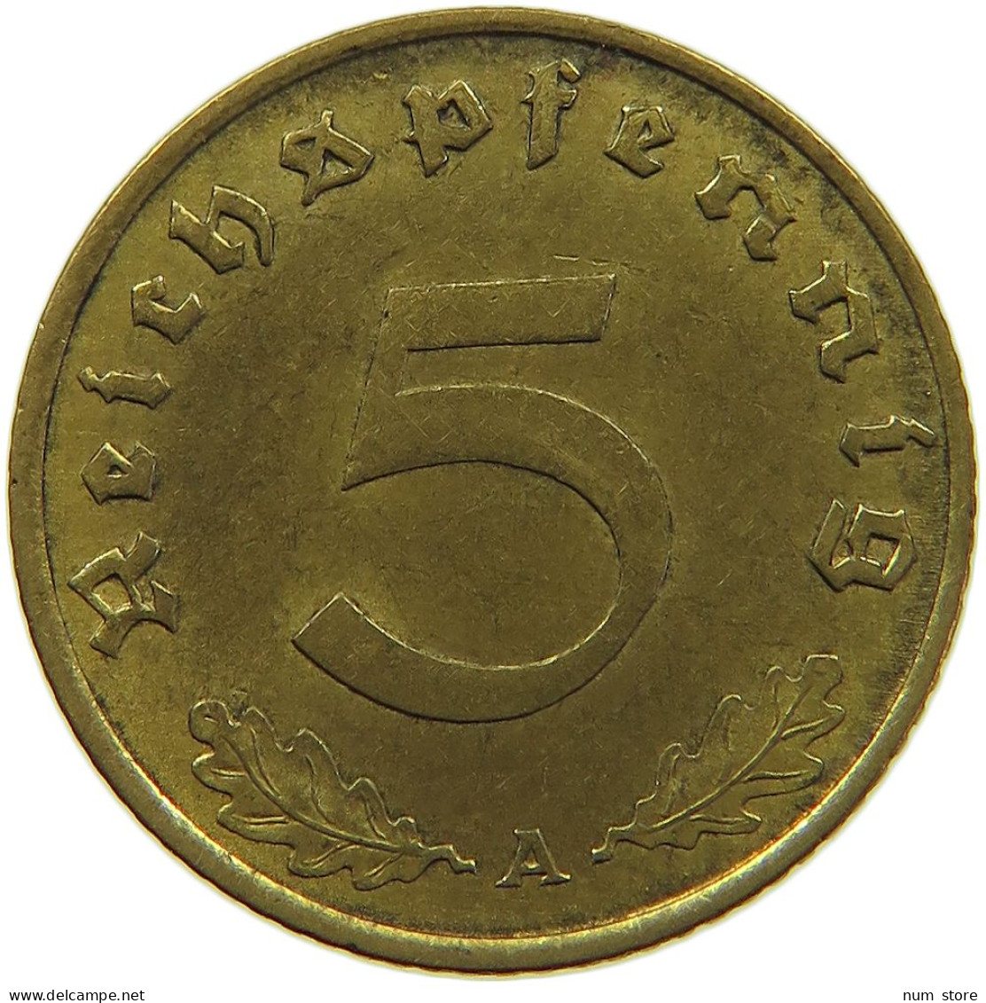 GERMANY 5 REICHSPFENNIG 1938 A #s091 0615 - 5 Reichspfennig