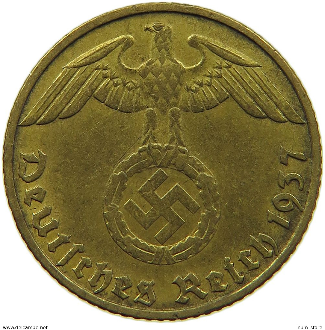 GERMANY 5 REICHSPFENNIG 1937 J #s091 0643 - 5 Reichspfennig