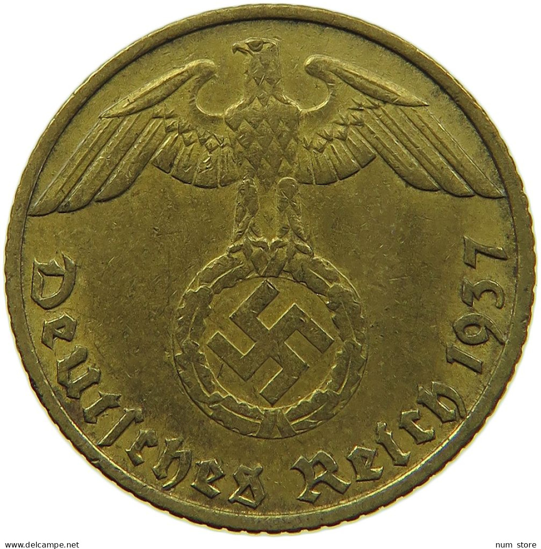 GERMANY 5 REICHSPFENNIG 1937 J #s091 0755 - 5 Reichspfennig