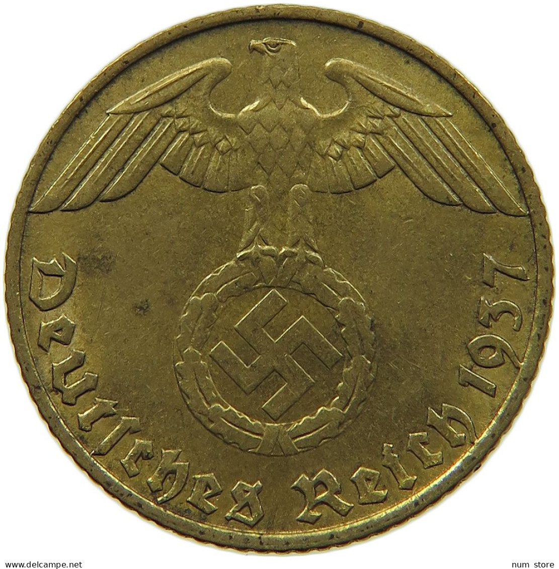 GERMANY 5 REICHSPFENNIG 1937 E #s091 0599 - 5 Reichspfennig