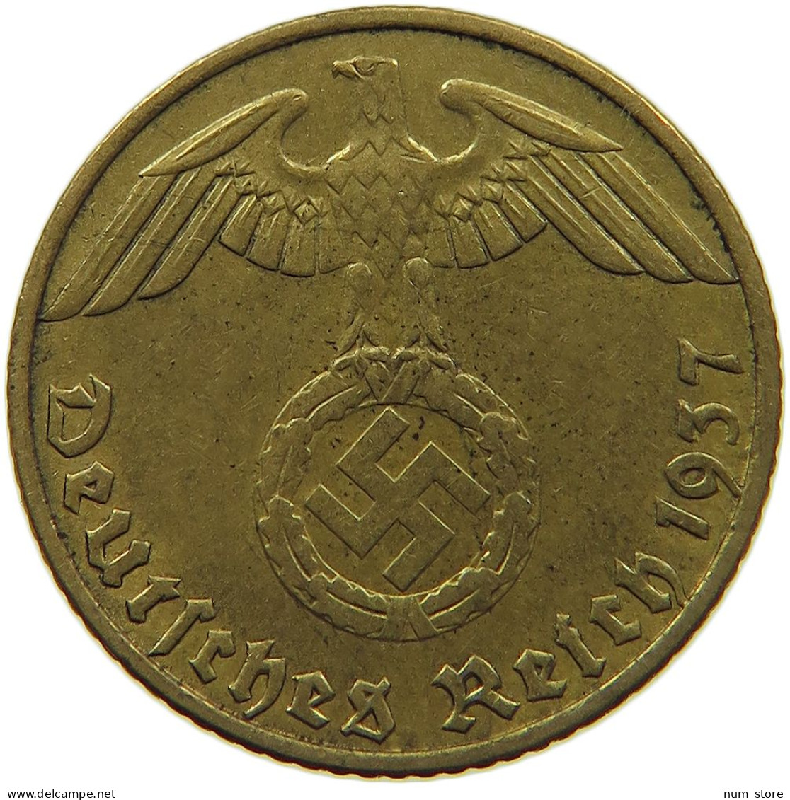 GERMANY 5 REICHSPFENNIG 1937 E #s091 0611 - 5 Reichspfennig