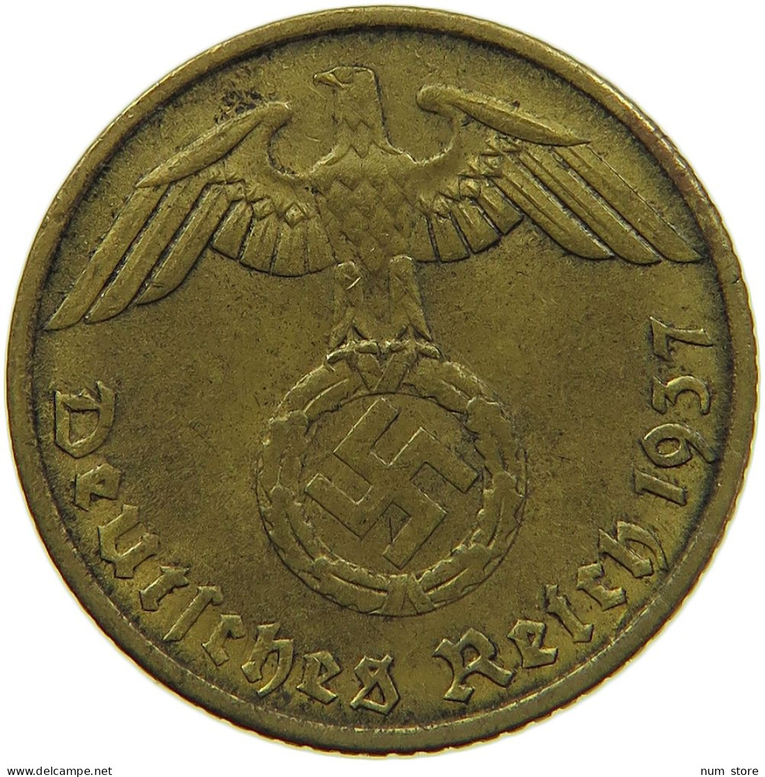 GERMANY 5 REICHSPFENNIG 1937 A #s091 0709 - 5 Reichspfennig