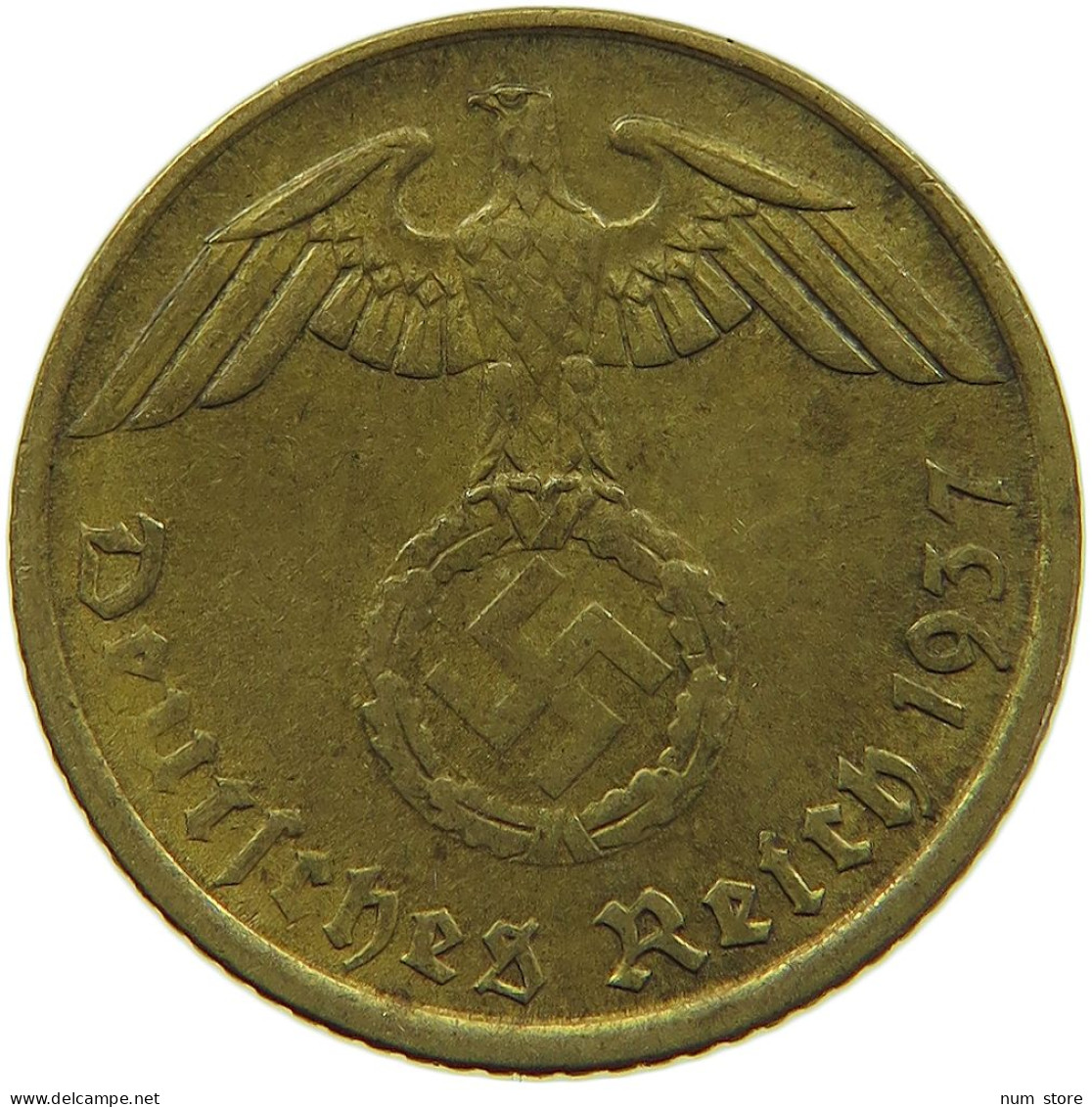 GERMANY 5 REICHSPFENNIG 1937 A #s091 0621 - 5 Reichspfennig