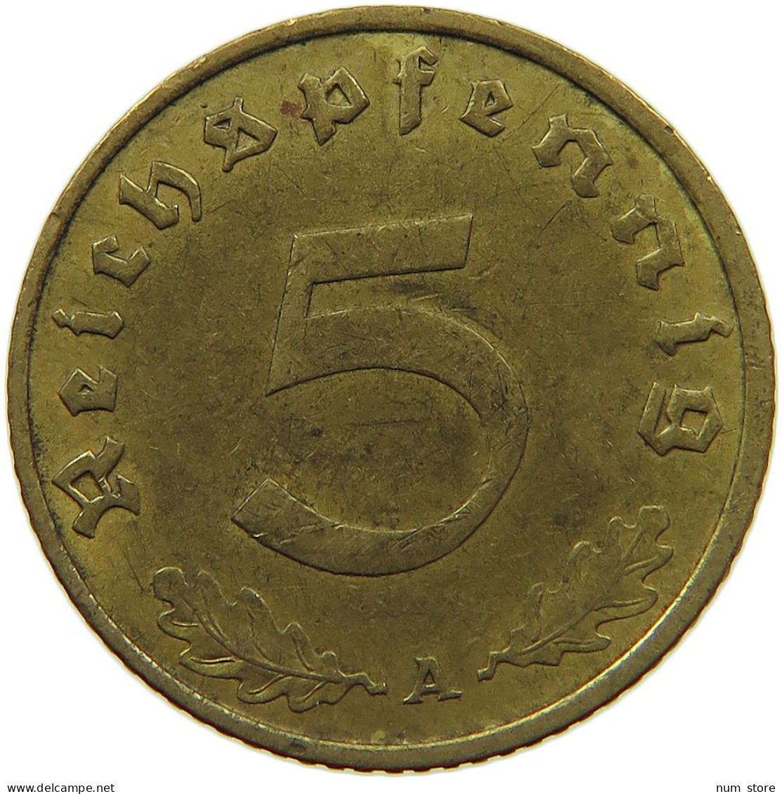 GERMANY 5 REICHSPFENNIG 1937 A #s091 0593 - 5 Reichspfennig