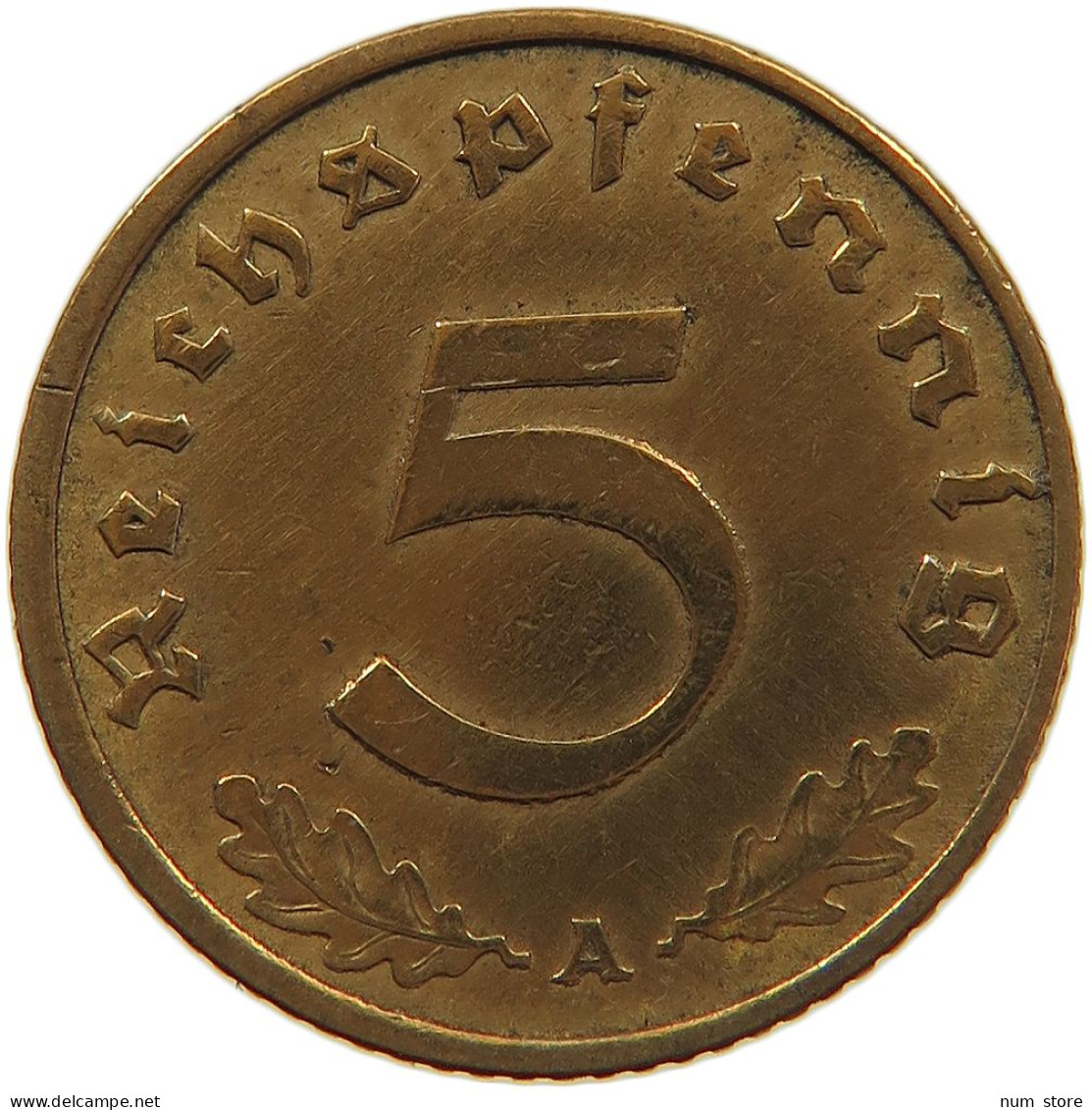 GERMANY 5 REICHSPFENNIG 1937 A #s091 0569 - 5 Reichspfennig