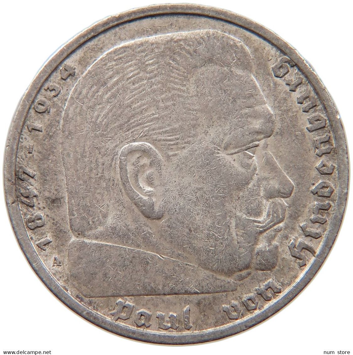 GERMANY 5 MARK 1936 A #s094 0067 - 5 Reichsmark