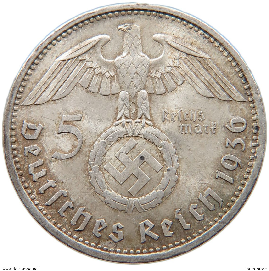 GERMANY 5 MARK 1936 A #s094 0069 - 5 Reichsmark