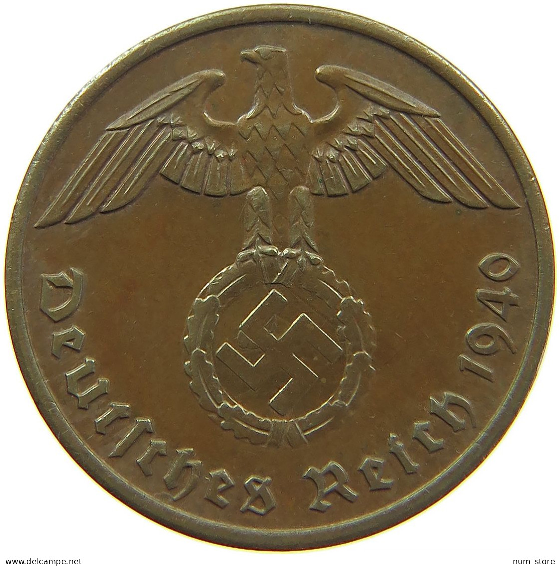 GERMANY 2 REICHSPFENNIG 1940 A #s095 0177 - 2 Reichspfennig