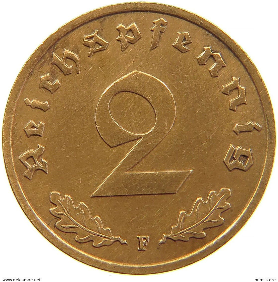 GERMANY 2 REICHSPFENNIG 1939 F #s095 0187 - 2 Reichspfennig