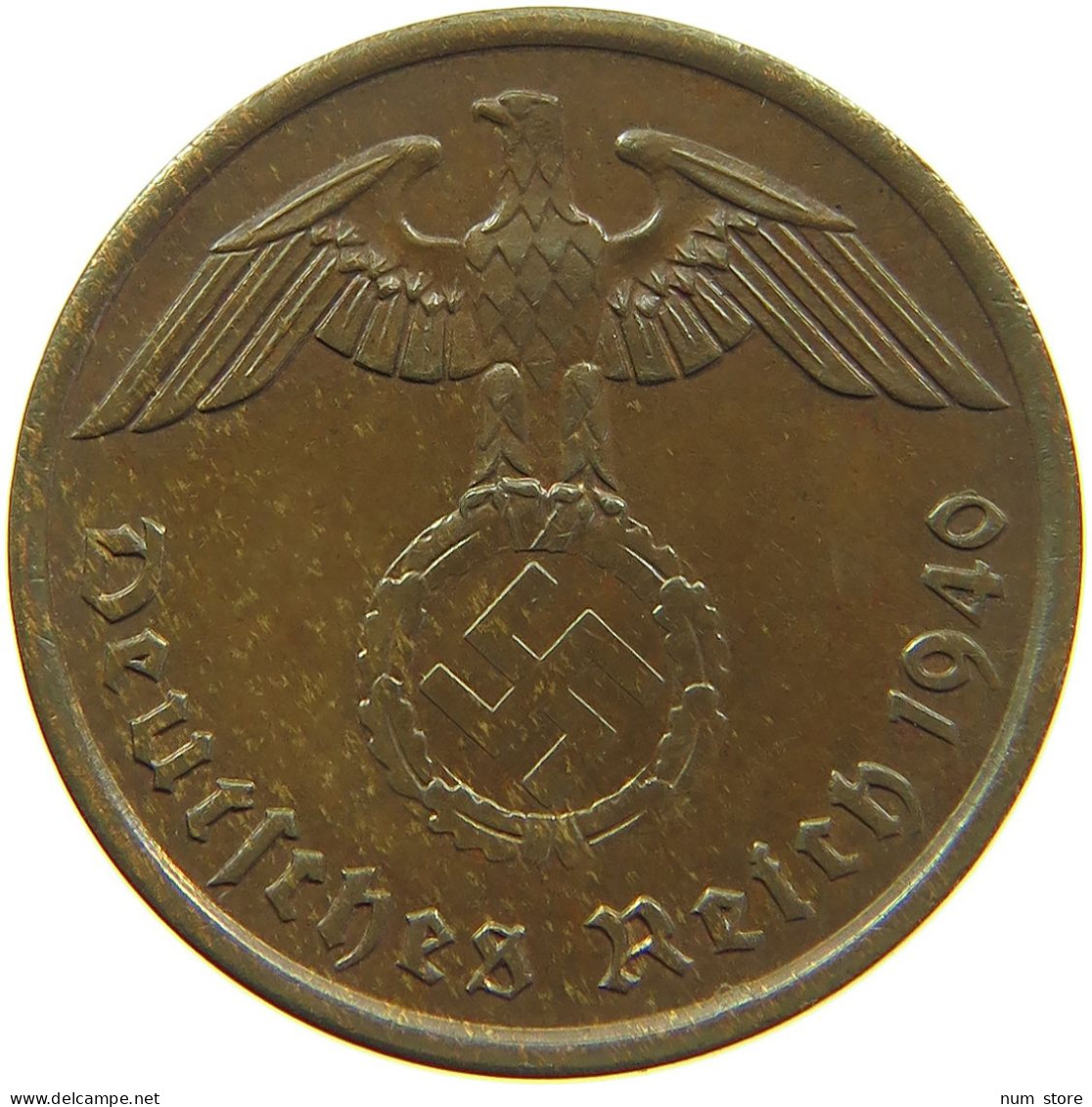 GERMANY 2 REICHSPFENNIG 1940 A #s095 0191 - 2 Reichspfennig