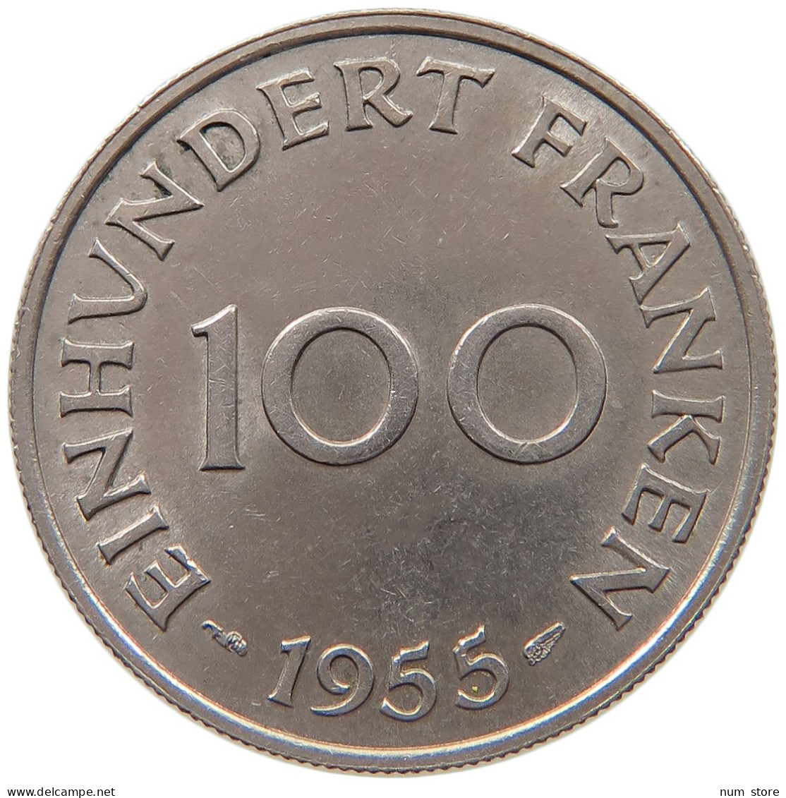 GERMANY 100 FRANKEN 1955 SAARLAND #s090 0243 - Otros & Sin Clasificación