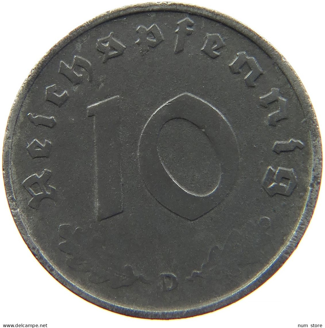 GERMANY 10 REICHSPFENNIG 1944 D #s095 0009 - 10 Reichspfennig