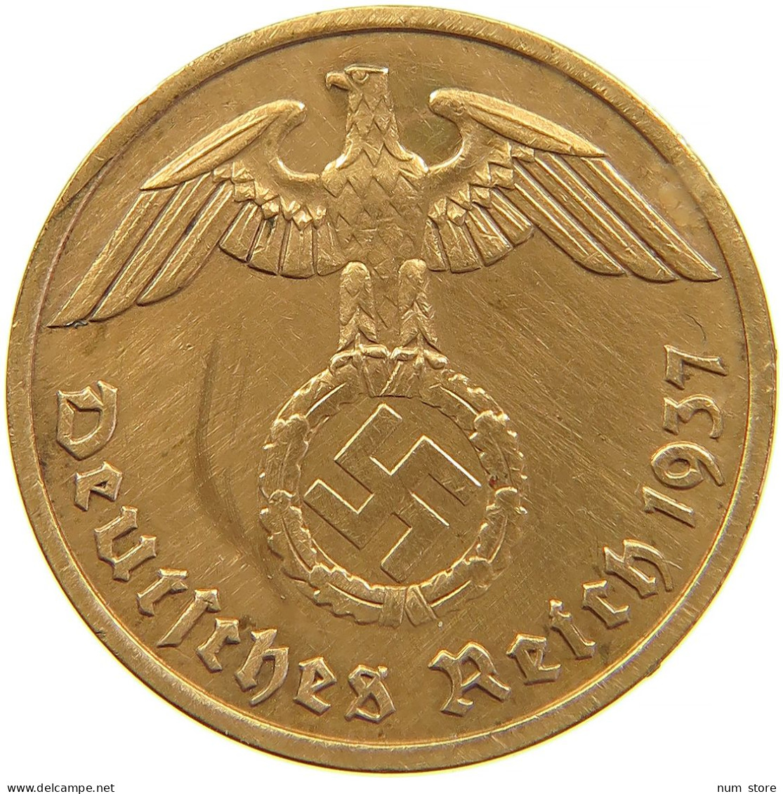 GERMANY 2 REICHSPFENNIG 1937 F #s095 0181 - 2 Reichspfennig