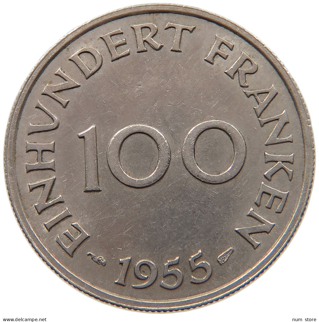 GERMANY 100 FRANKEN 1955 SAARLAND #s090 0241 - Sonstige & Ohne Zuordnung