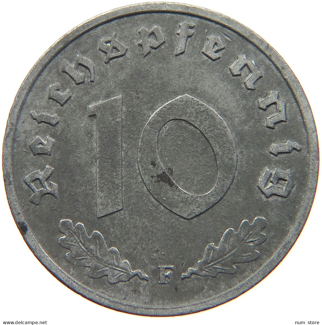GERMANY 10 REICHSPFENNIG 1944 F #s095 0085 - 10 Reichspfennig