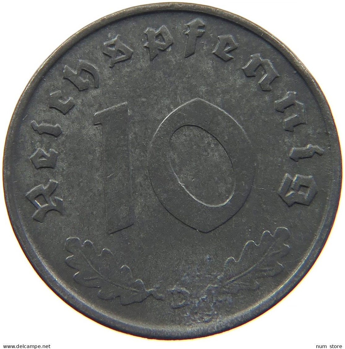 GERMANY 10 REICHSPFENNIG 1943 D #s095 0059 - 10 Reichspfennig