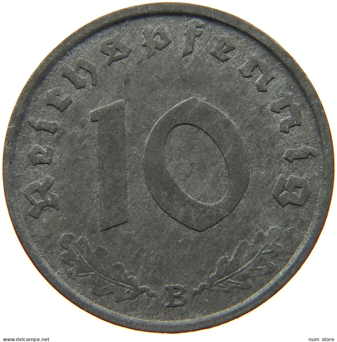 GERMANY 10 REICHSPFENNIG 1944 B #s095 0003 - 10 Reichspfennig