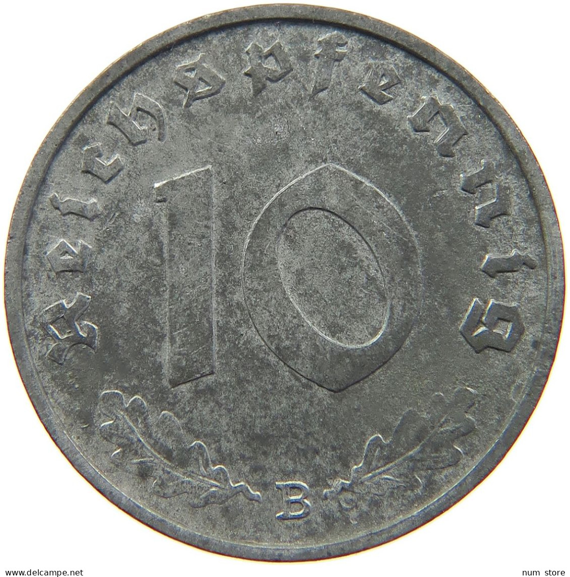 GERMANY 10 REICHSPFENNIG 1943 B #s095 0087 - 10 Reichspfennig