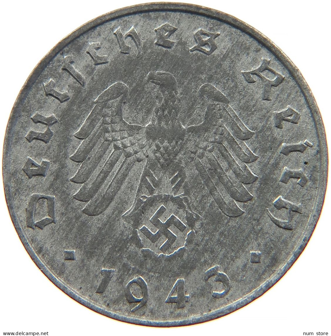 GERMANY 10 REICHSPFENNIG 1943 B #s095 0087 - 10 Reichspfennig