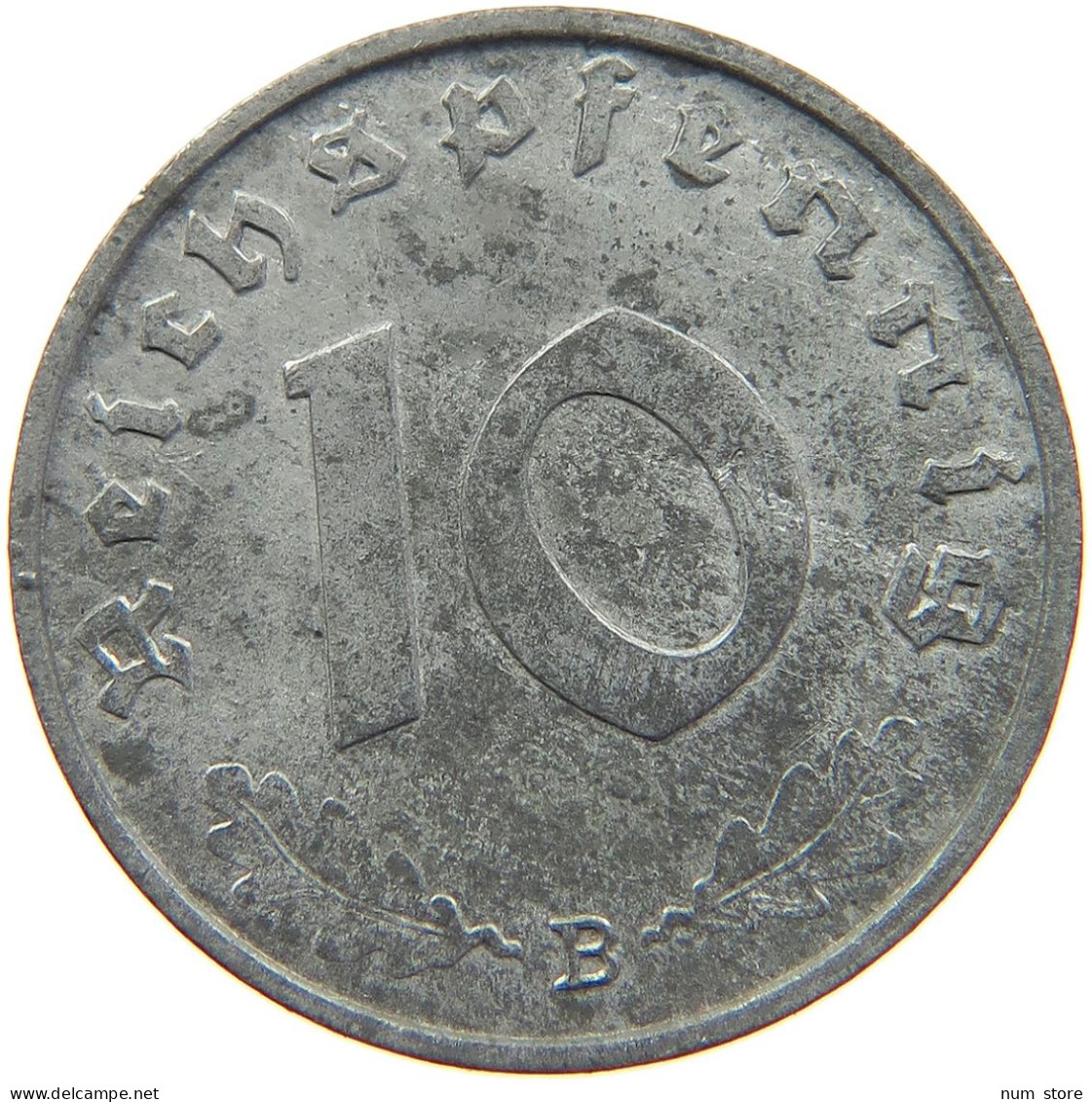 GERMANY 10 REICHSPFENNIG 1943 B #s095 0047 - 10 Reichspfennig