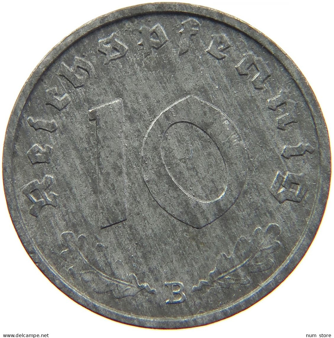 GERMANY 10 REICHSPFENNIG 1943 B #s095 0079 - 10 Reichspfennig