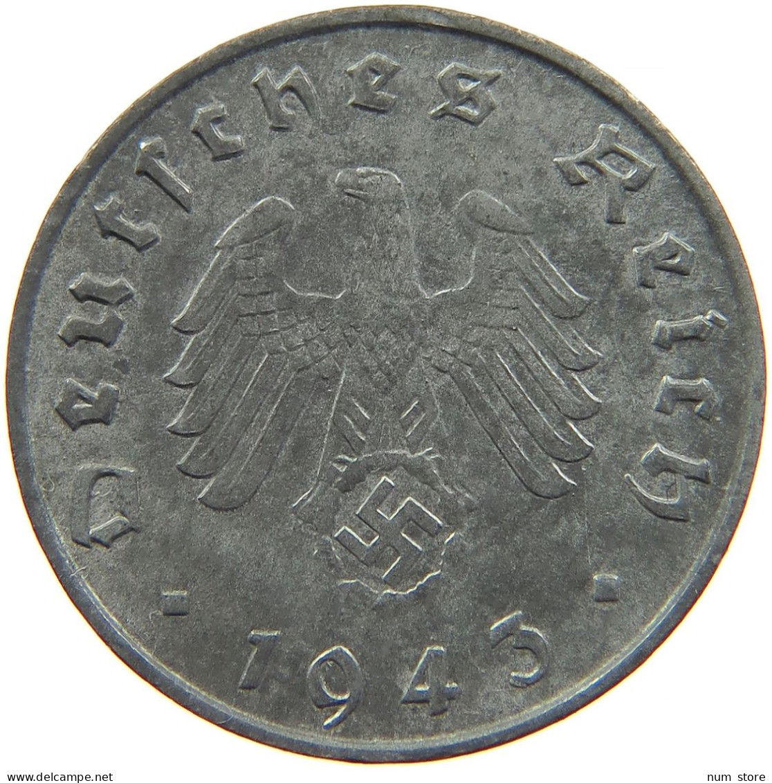 GERMANY 10 REICHSPFENNIG 1943 B #s095 0079 - 10 Reichspfennig