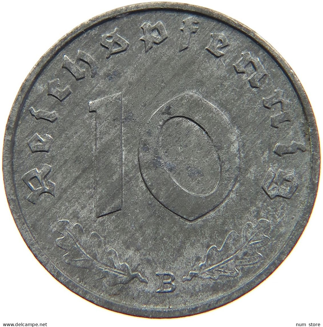 GERMANY 10 REICHSPFENNIG 1943 B #s095 0075 - 10 Reichspfennig