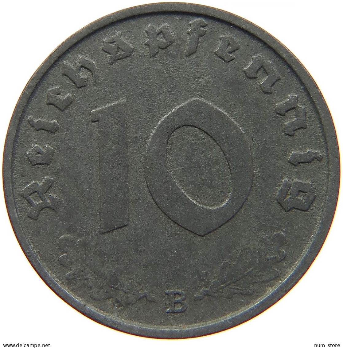 GERMANY 10 REICHSPFENNIG 1943 B #s095 0061 - 10 Reichspfennig