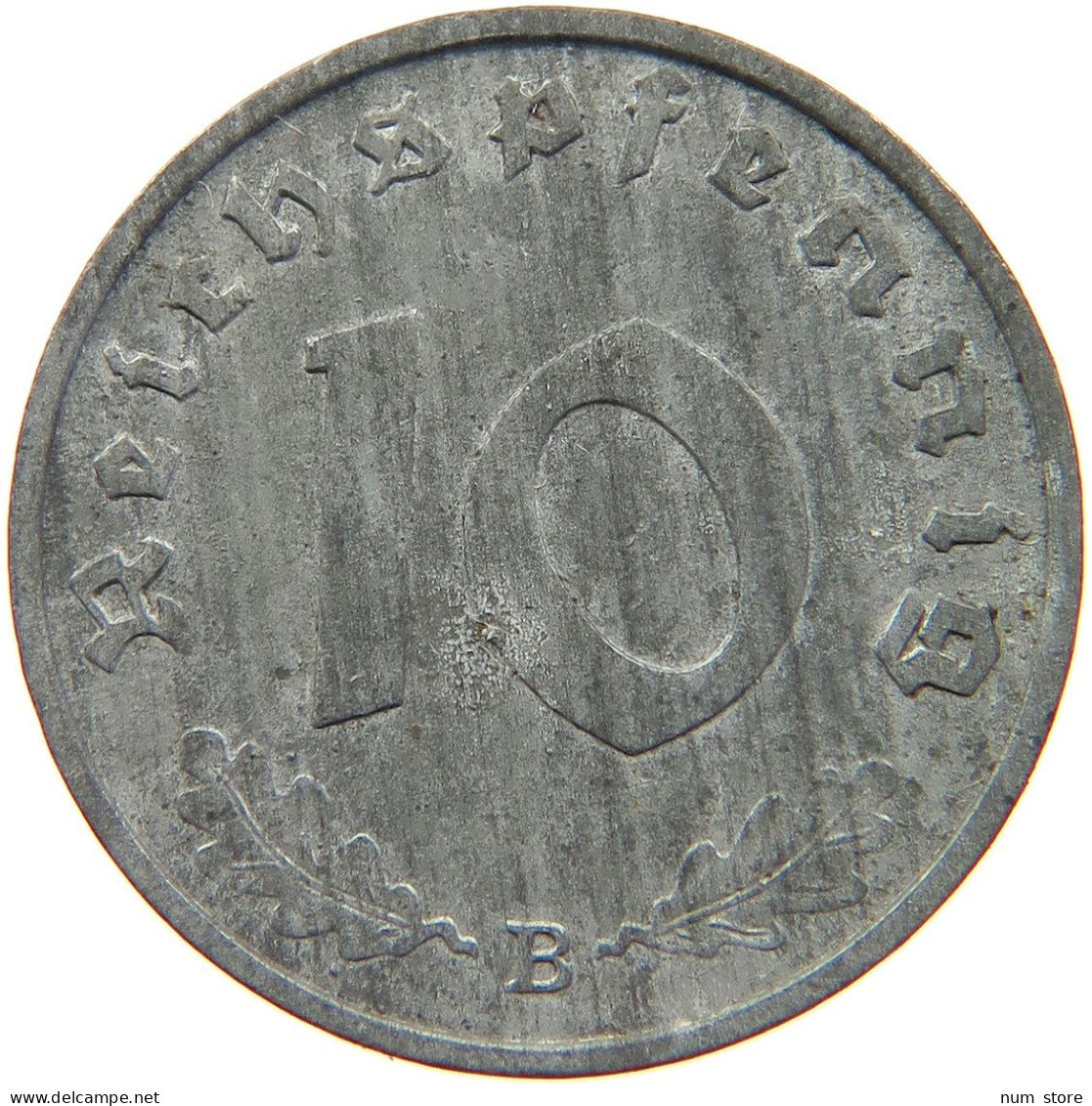 GERMANY 10 REICHSPFENNIG 1943 B #s095 0039 - 10 Reichspfennig