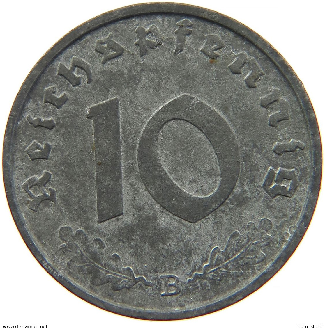 GERMANY 10 REICHSPFENNIG 1943 B #s095 0005 - 10 Reichspfennig
