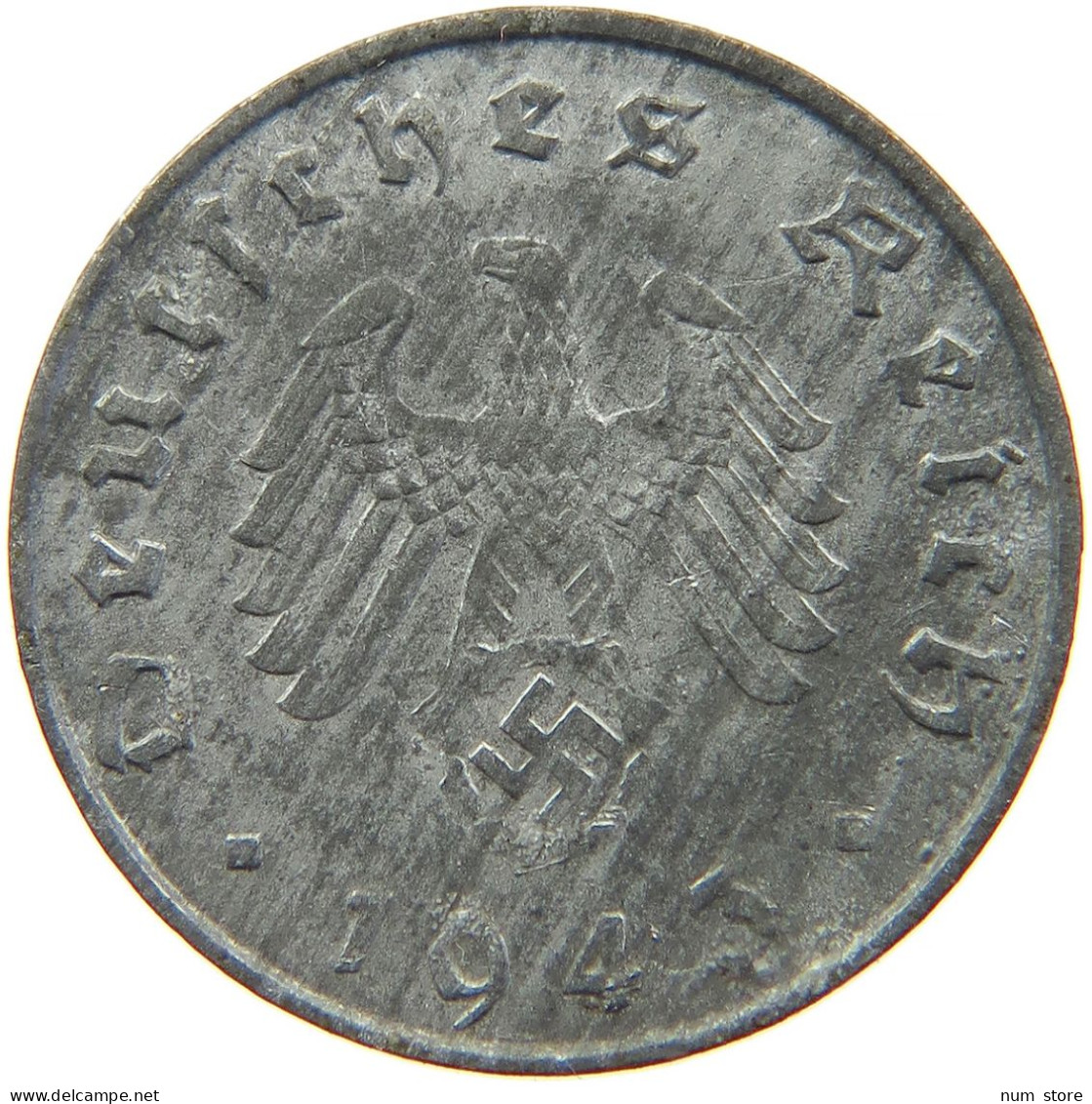 GERMANY 10 REICHSPFENNIG 1943 B #s095 0005 - 10 Reichspfennig