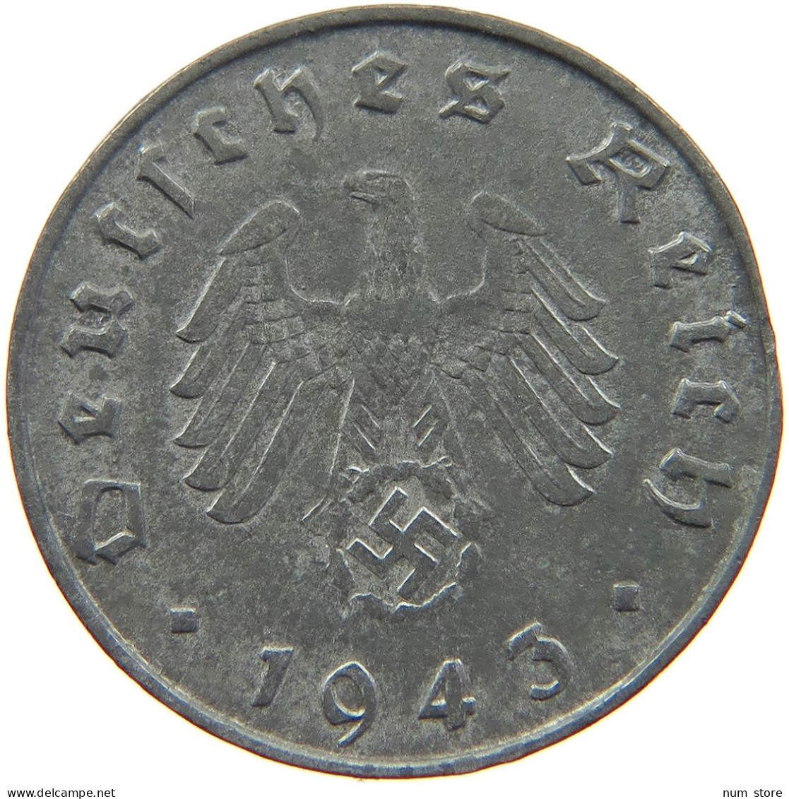 GERMANY 10 REICHSPFENNIG 1943 B #s095 0037 - 10 Reichspfennig