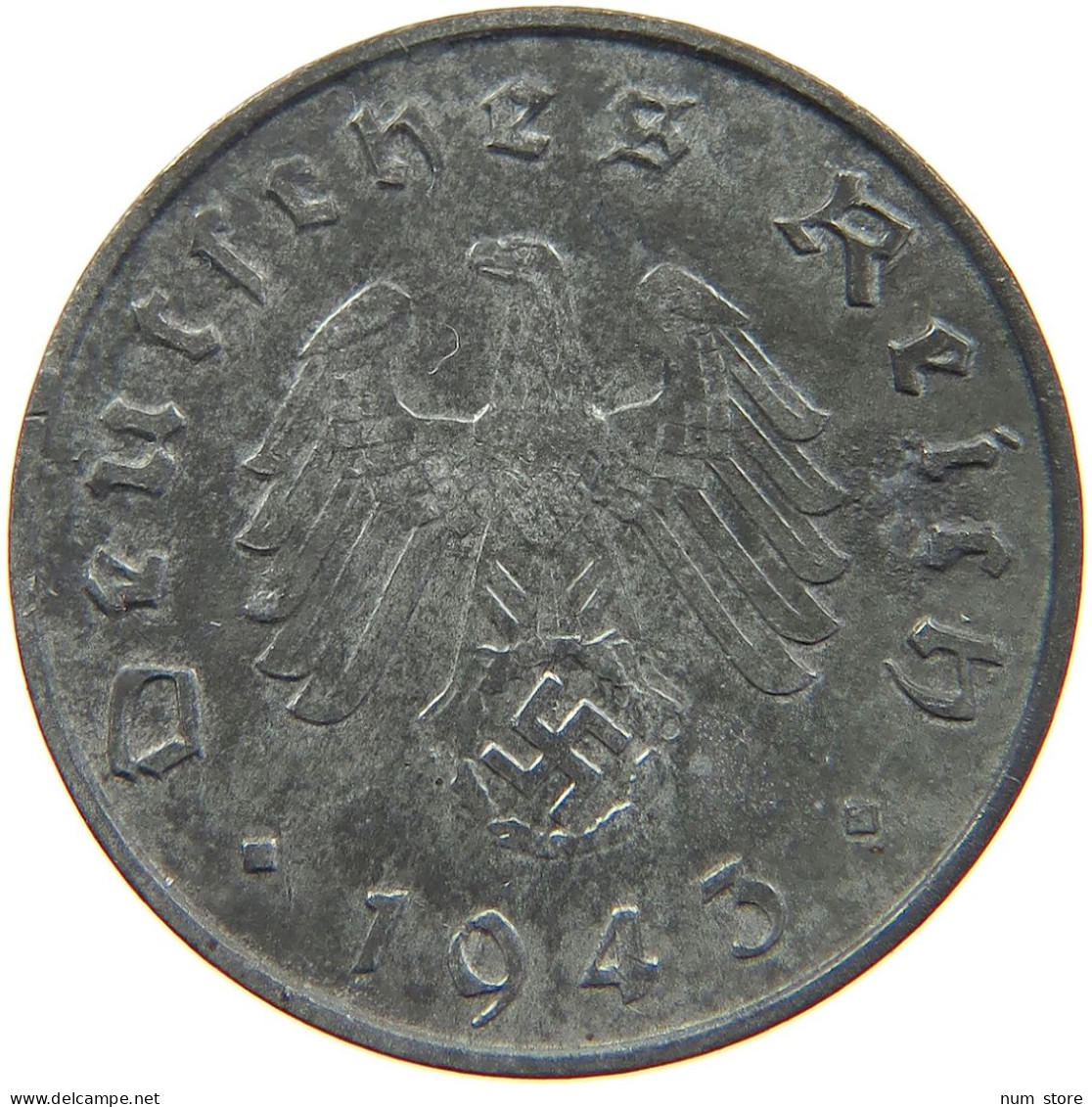 GERMANY 10 REICHSPFENNIG 1943 A #s095 0053 - 10 Reichspfennig