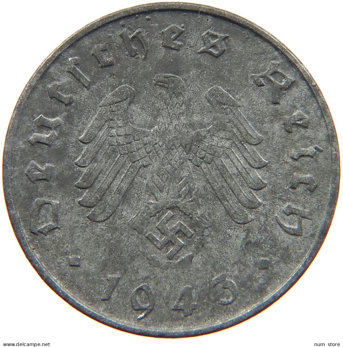 GERMANY 10 REICHSPFENNIG 1943 A #s095 0035 - 10 Reichspfennig
