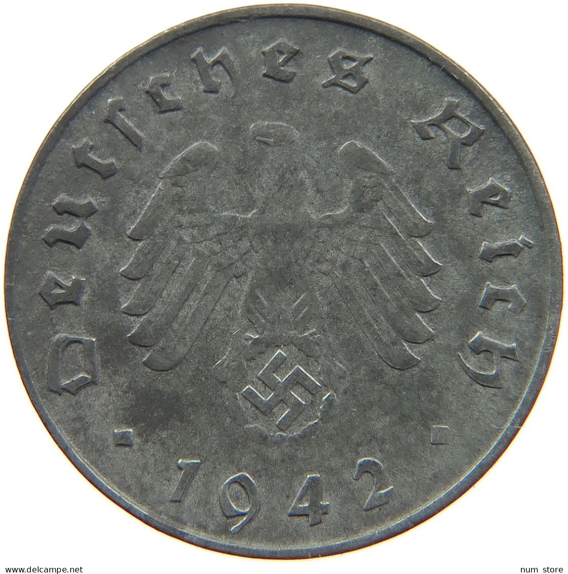 GERMANY 10 REICHSPFENNIG 1942 D #s095 0081 - 10 Reichspfennig