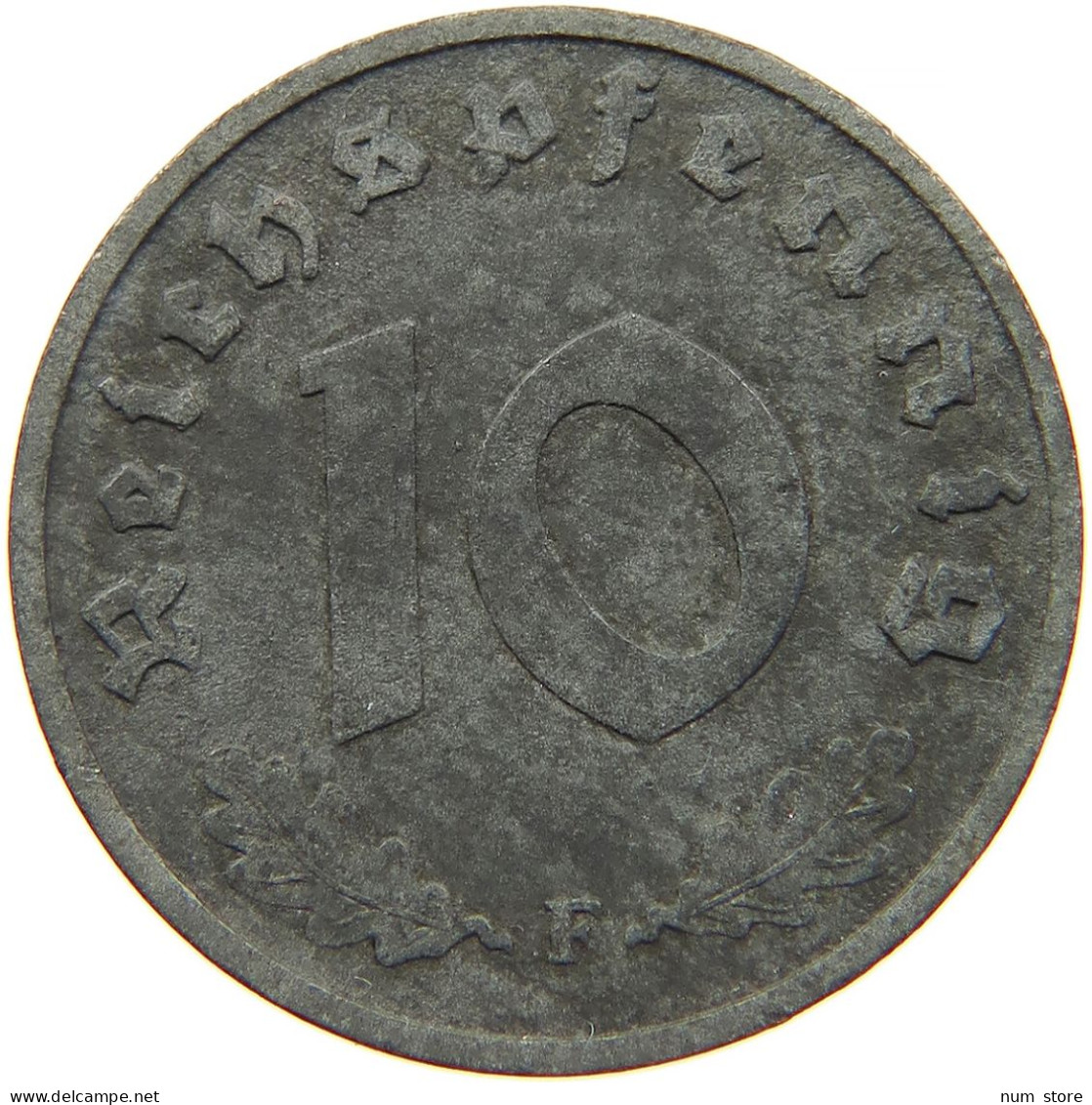 GERMANY 10 REICHSPFENNIG 1942 F #s095 0067 - 10 Reichspfennig