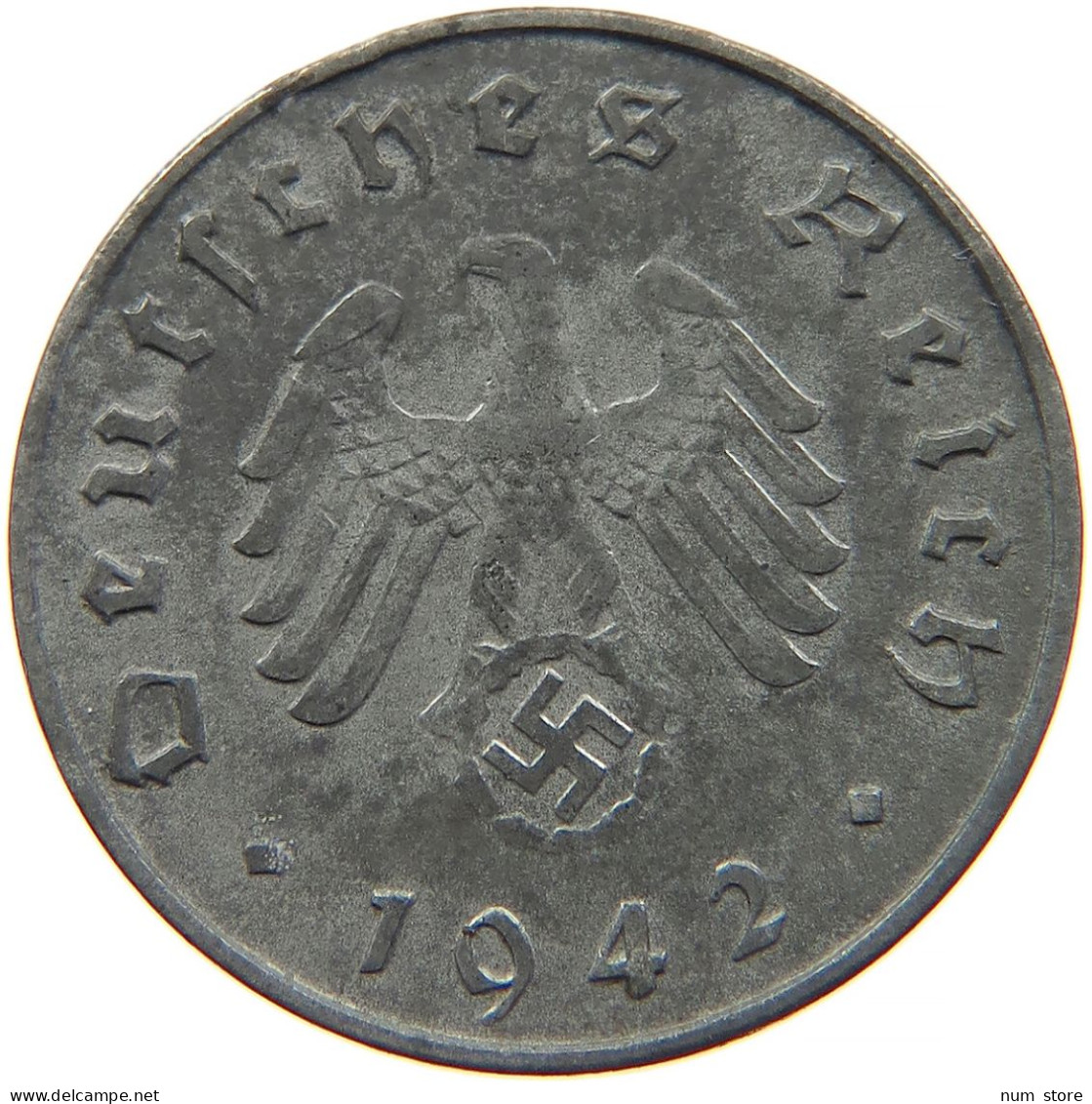 GERMANY 10 REICHSPFENNIG 1942 A #s095 0045 - 10 Reichspfennig