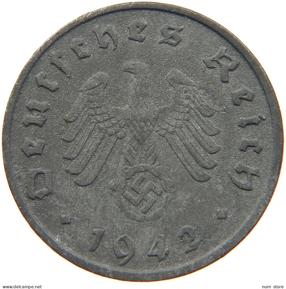 GERMANY 10 REICHSPFENNIG 1942 F #s095 0019 - 10 Reichspfennig