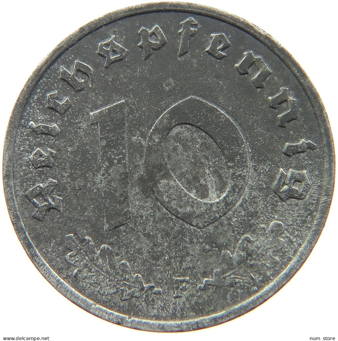 GERMANY 10 REICHSPFENNIG 1942 F #s095 0021 - 10 Reichspfennig