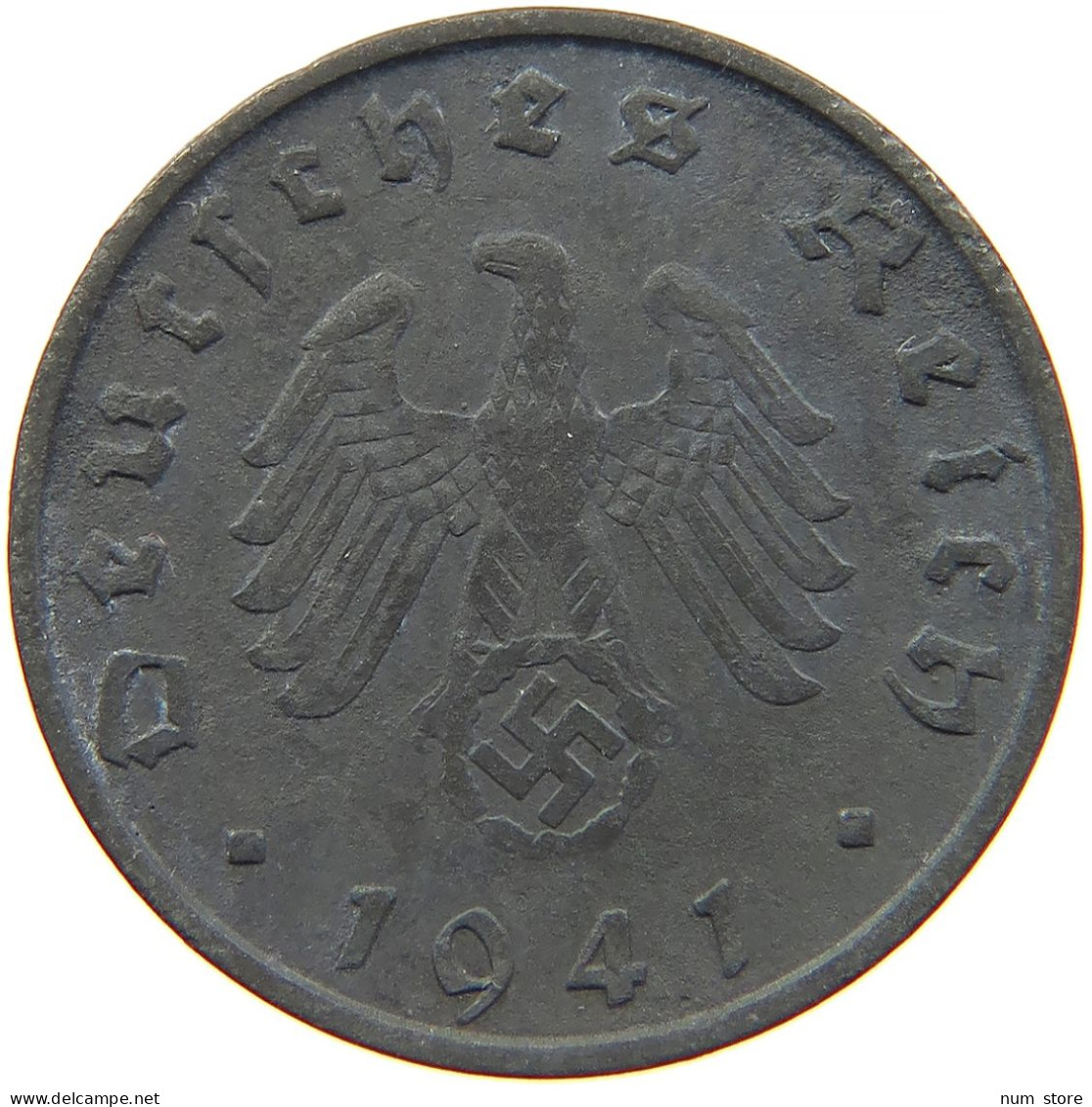 GERMANY 10 REICHSPFENNIG 1941 B #s095 0031 - 10 Reichspfennig